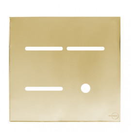 Placa p/ 3 Interruptores + furo 4x4 - Novara Glass Dourado
